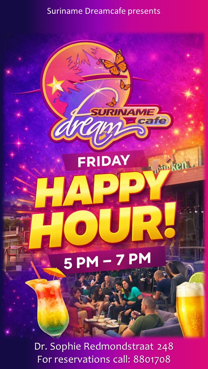 Friday Happy Hour @ Suriname Dreamcafe