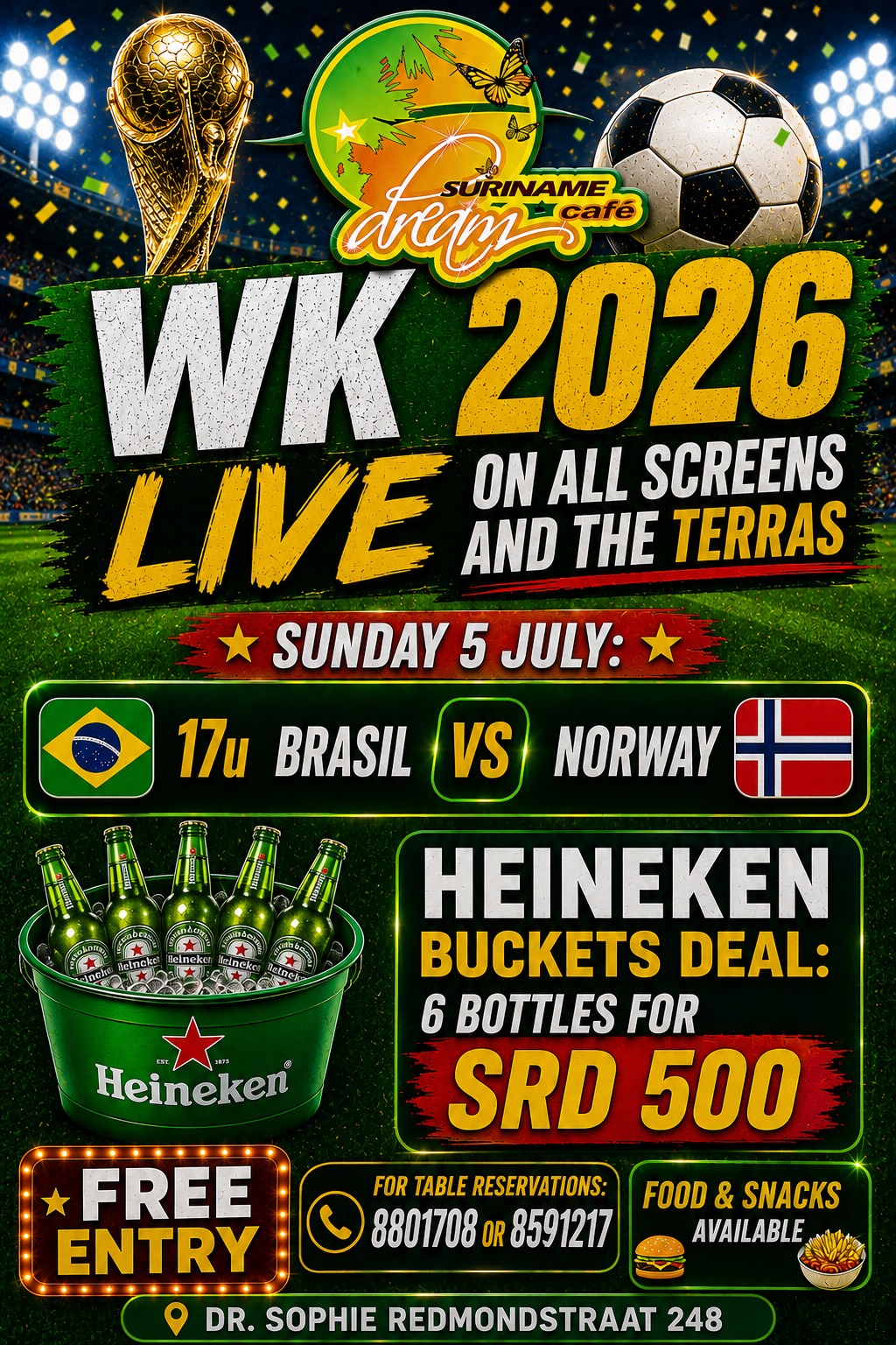 WK live Brasil vs Norway