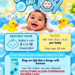 Baby Spa bij Tranquil N.V. met zachte, veilige en vrolijke ontspanning voor baby's in een warme wellnessomgeving.